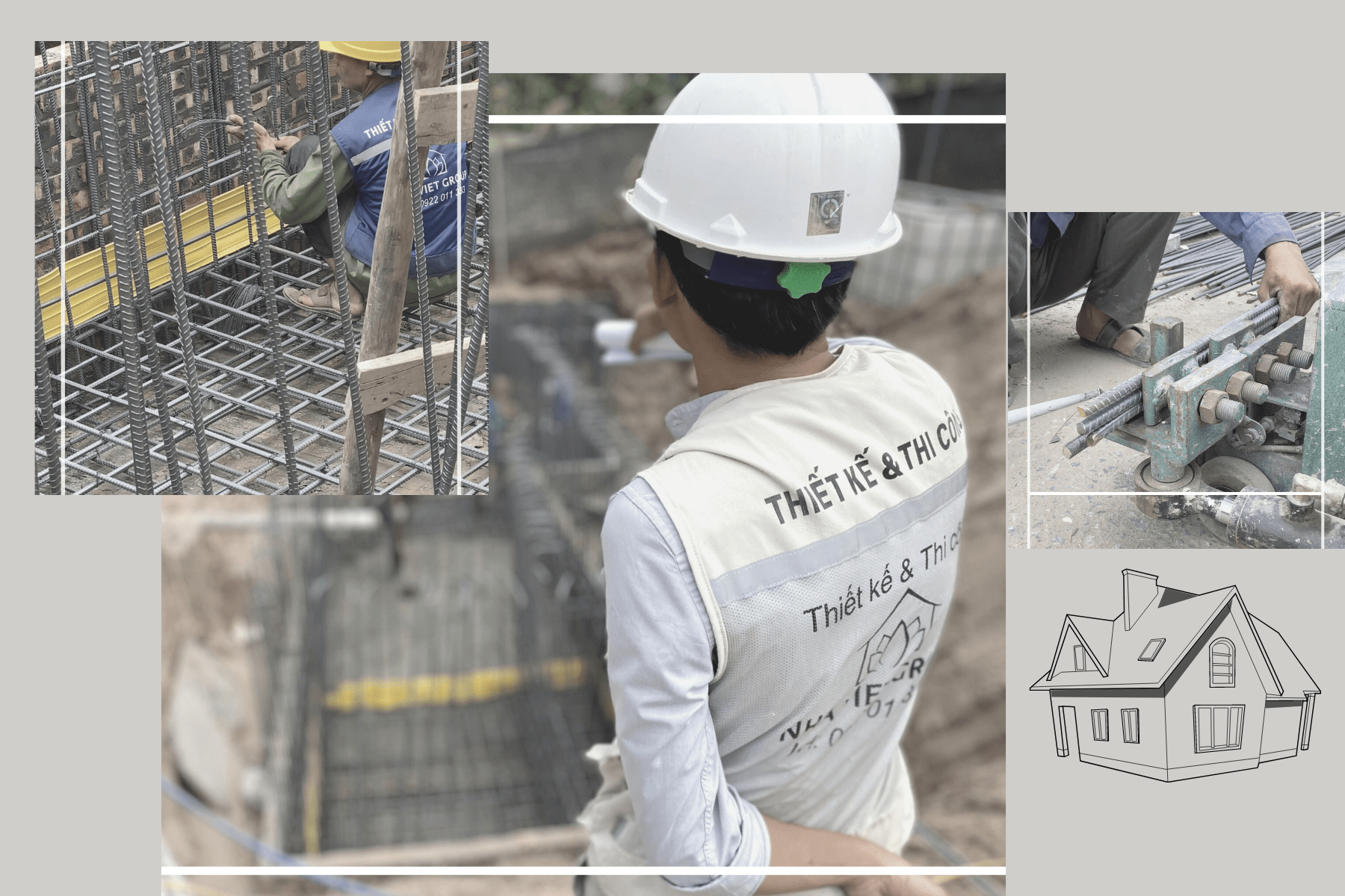 Nhà Việt Group trong quá trình xây nhà cho khách hàng 