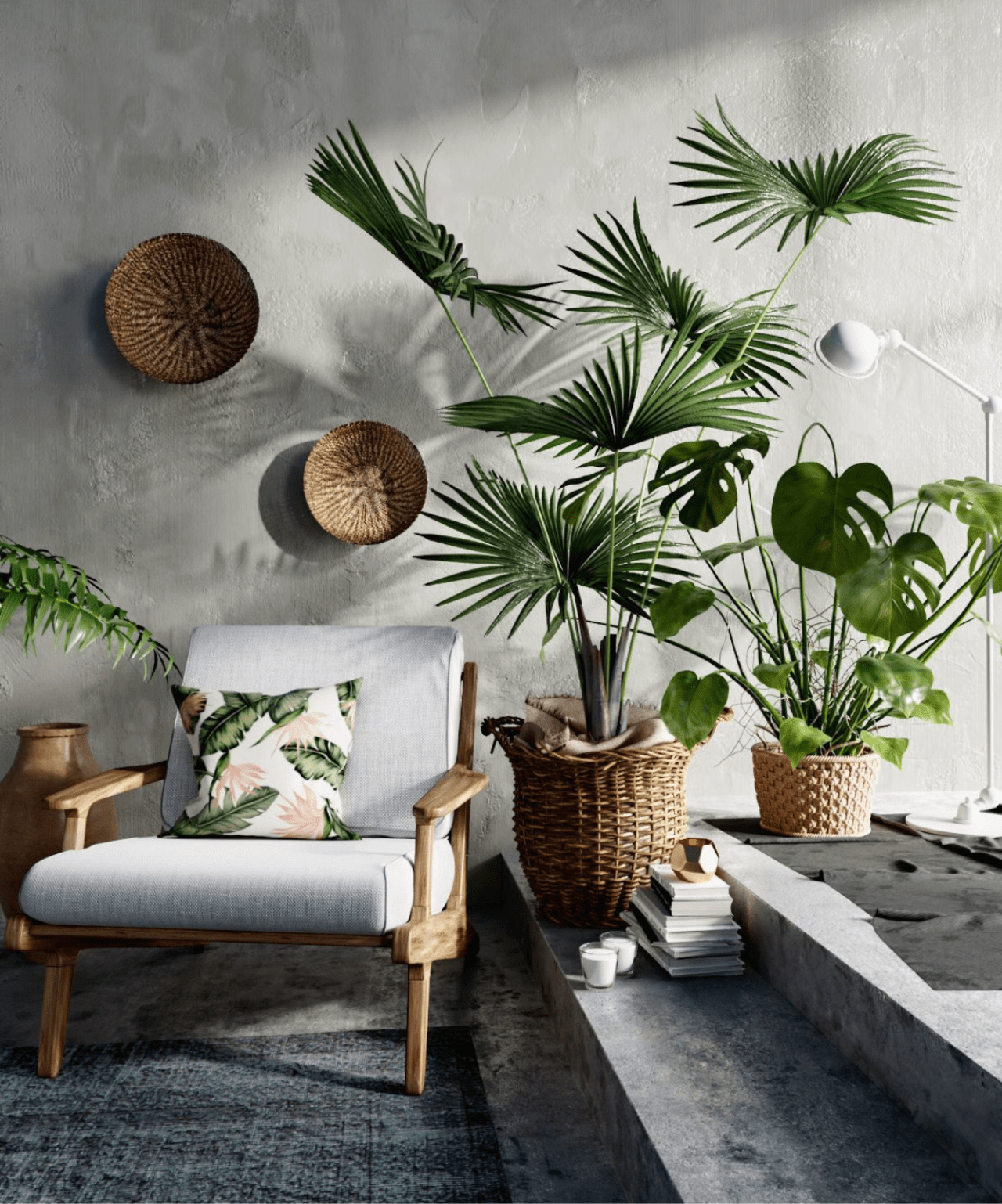 Tropical Style được trang trí với những món đồ gần gũi, thân thiệt