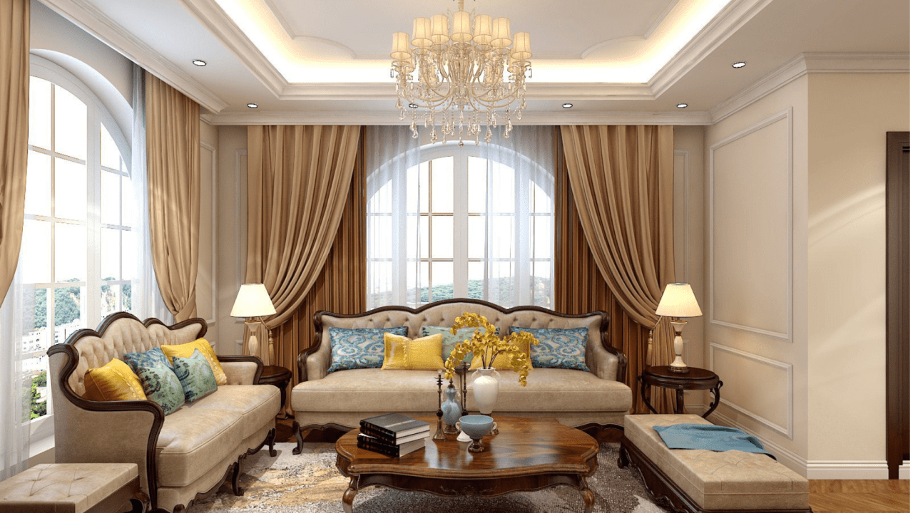 Phong cách tân cổ điển với các chi tiết trang trí ấn tượng