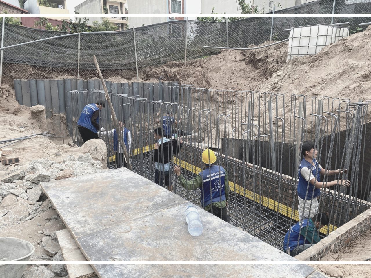 Giai đoạn thi công phần ngầm của ngôi nhà